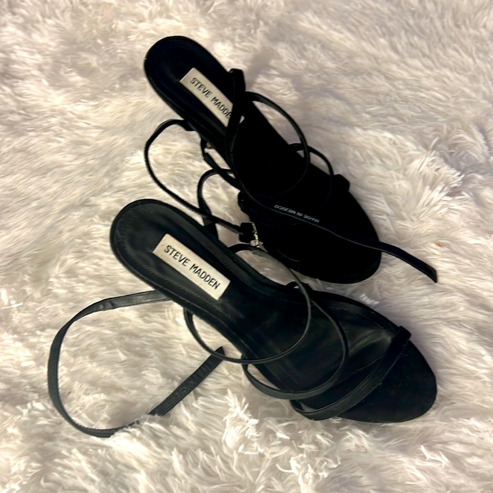 Steve Madden cross ankle heels